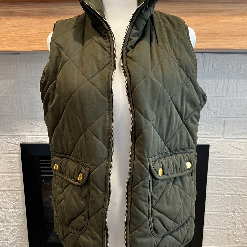 Quilted Olive Green Vest